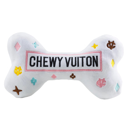 White Chewy Vuiton Bone Toy